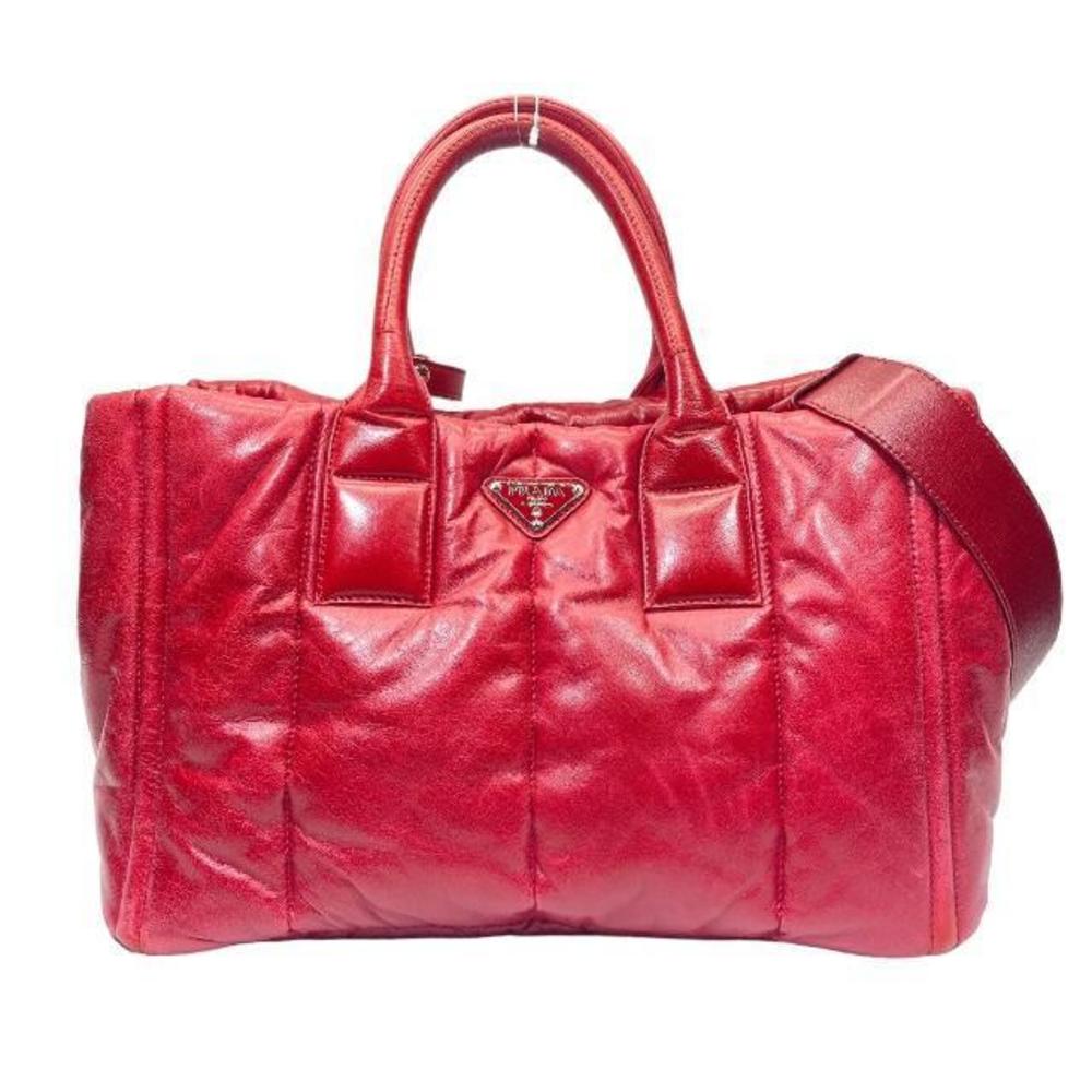 Prada | Bags | Prada Nappa Bomber Shoulder Bag Lambskin Red | Poshmark